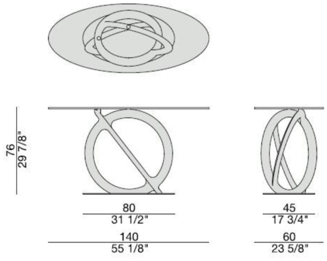 Porada Консоль из орехового дерева со стеклянной столешницей Iron sun-id-1363610 - Вид №2