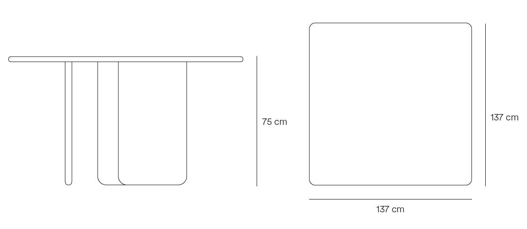 Квадратный стол из ясеня TEULAT Arq ARCH-00001371 - Вид №3