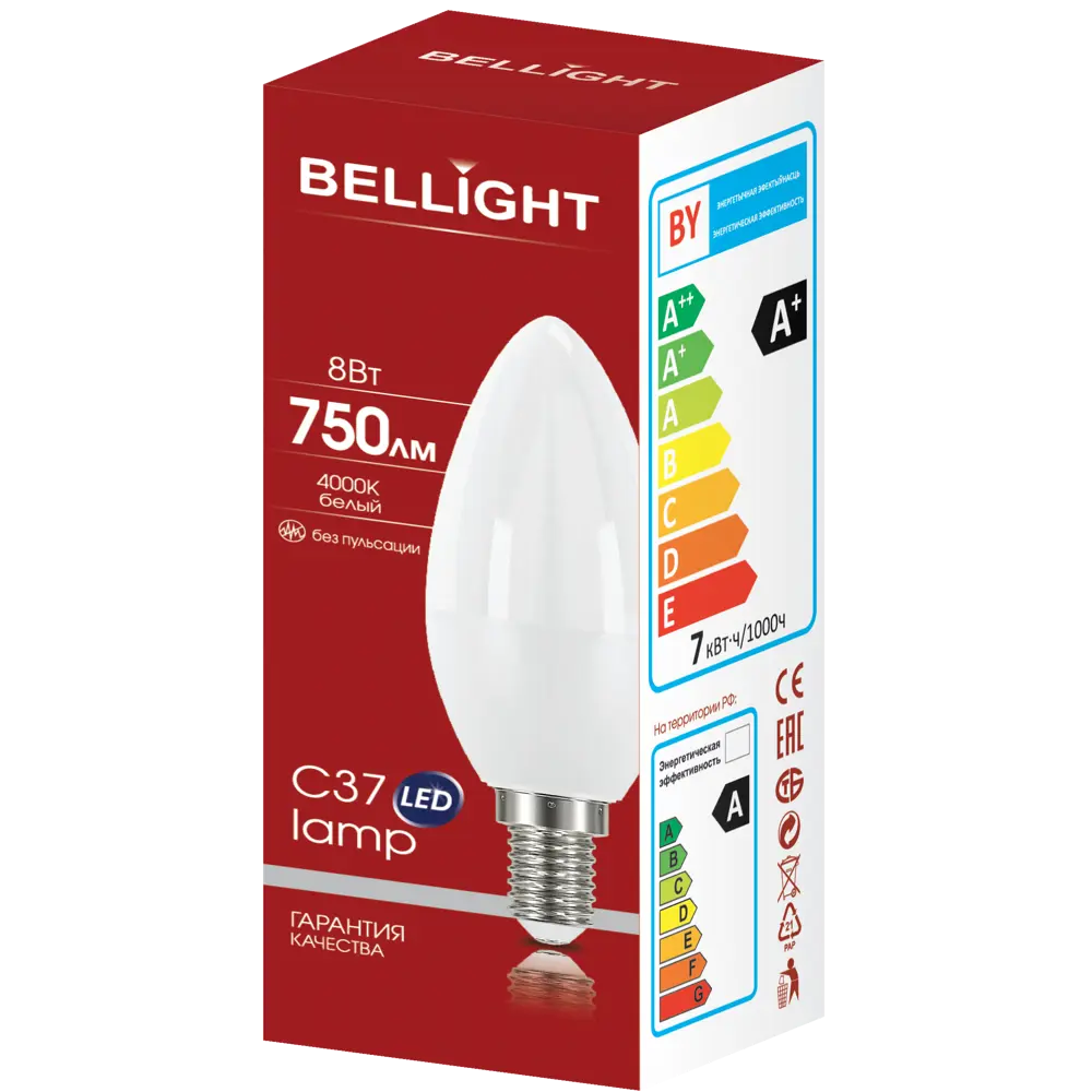BELLIGHT LED-лампа E14 свеча 8Вт 750лм нейтральный белый 86170885 STLM-0066665 - Вид №3