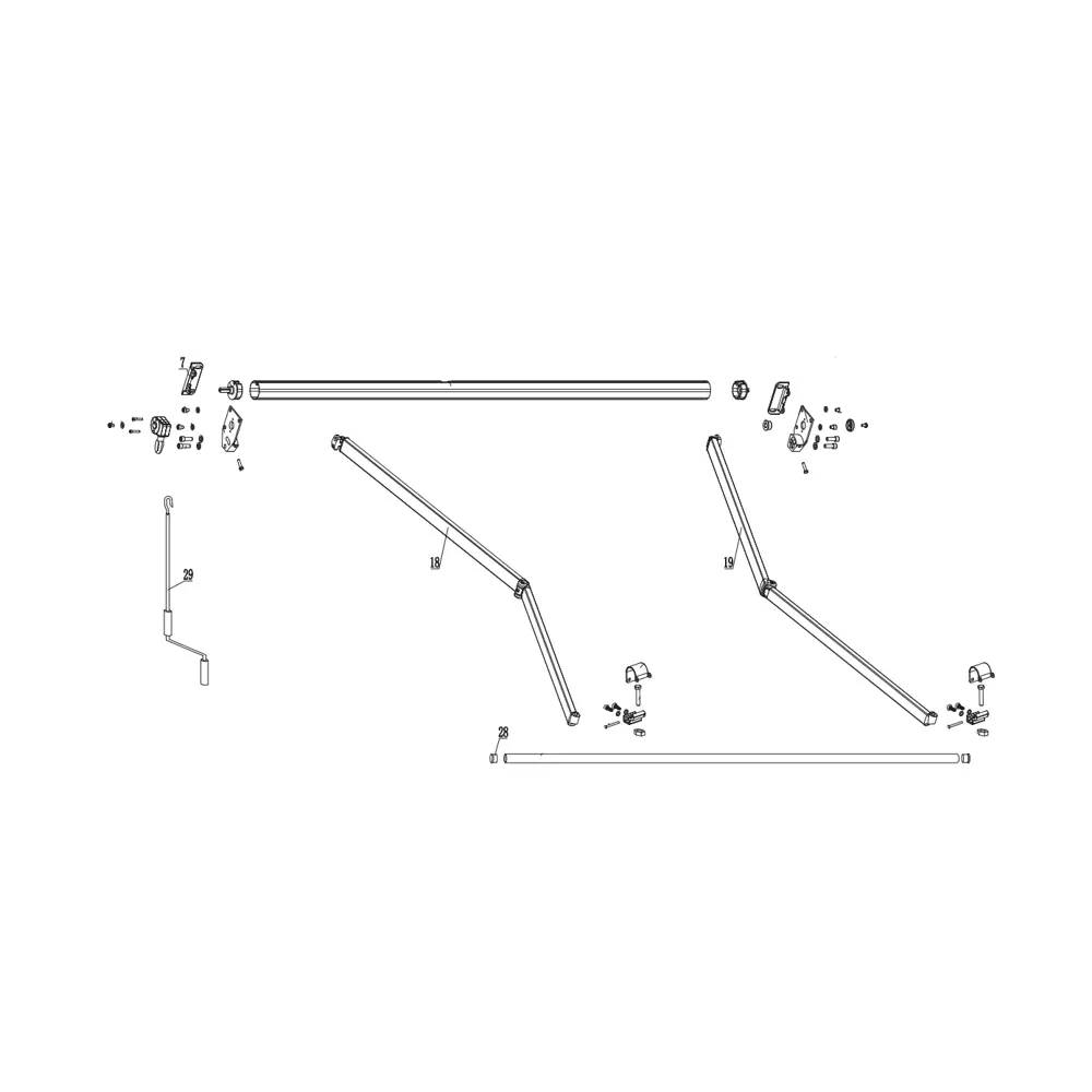 Маркиза механическая,3x2 м, цвет белые и желтые полосы 82752753 STLM-2193304 Santreyd  - Вид №6