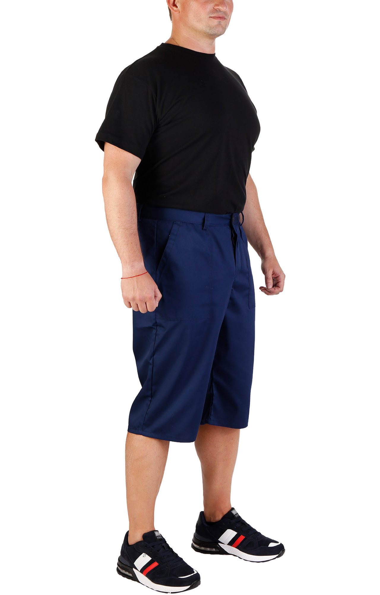 68041 Брюки рабочие укороченные "Труд" темно-синие  Летняя спецодежда  размер 48-50/170-176  - Вид №1