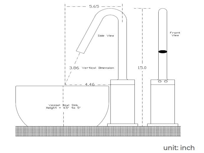 Высокий однорычажный инфракрасный смеситель для раковины Fontana Showers FS2208 ARCH-00120071 - Вид №2