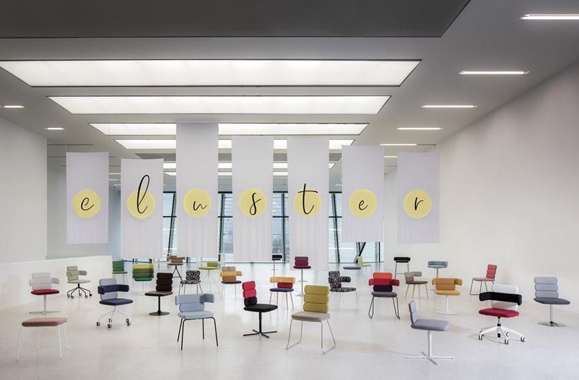 Luxy Стул на жердочке, обитый тканью, со спинкой Cluster Cl12 - Вид №3