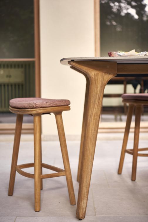 Табурет барный 61 teak nero Manutti Solid MNST08 - Вид №10