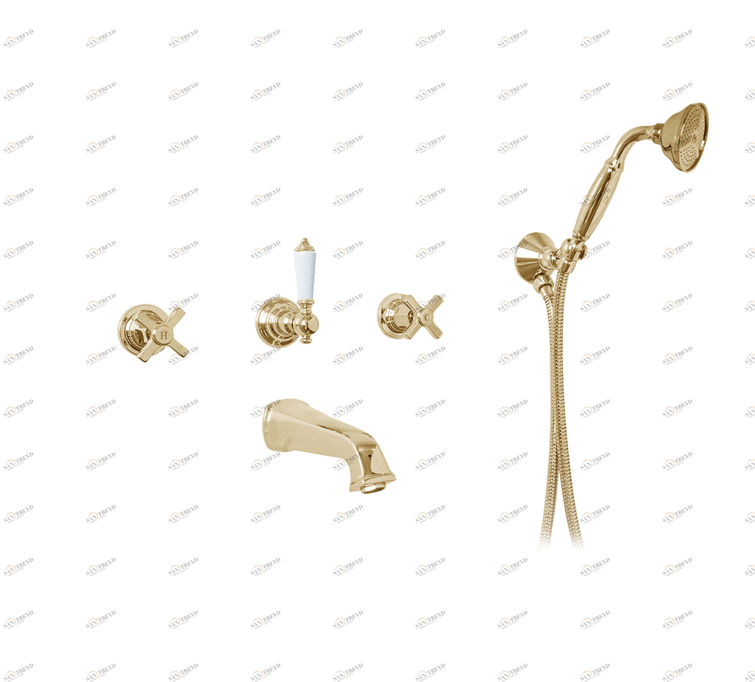 Gentry Home Смеситель для раковины на 3 отверстия Chopin Metal Incalux GH102584 