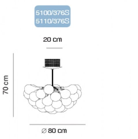 Стеклянный светодиодный потолочный светильник Alma light Подвесной светильник ARCH-00055773 - Вид №3