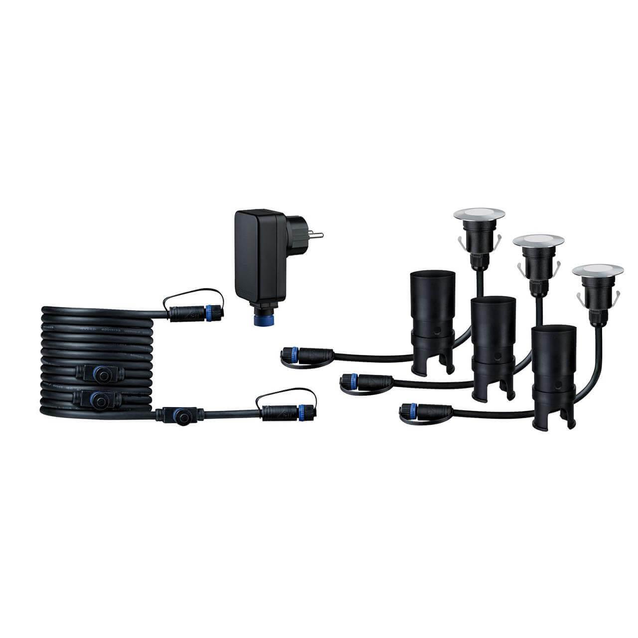 Уличный светильник ландшафтный светодиодный D 5,5 см серый Floor Mini Basisset 93697 PAULMANN FLOOR MINI BASISSET 00-3896999 Серый  - Вид №2