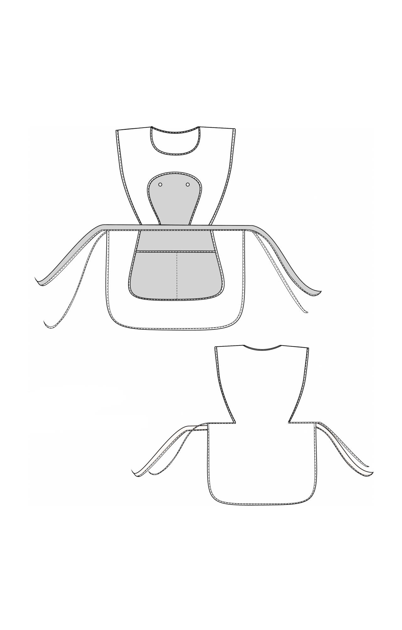 69185 Фартук-халат "Рябинушка"  Одежда для обслуживающего персонала  размер 44-54 Спецодежда  - Вид №3
