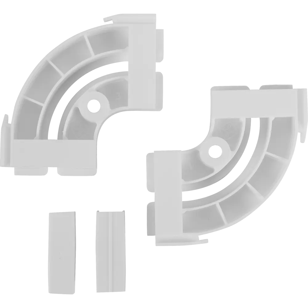 DOMLEGRAND Поворотный соединитель для карнизов - комплект 2 шт, белый 15333414 STLM-1573685 - Вид №1