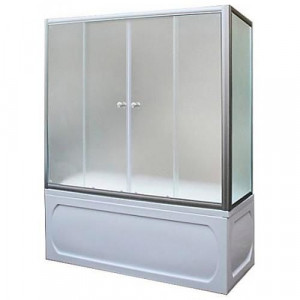 У67764 Шторка для ванны 150х140 TS (хром, прозрач) 1 Marka