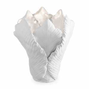 300054,19 ABHIKA ПОДСВЕЧНИК ТЮЛЬПАН BIG WHITE/SILVER