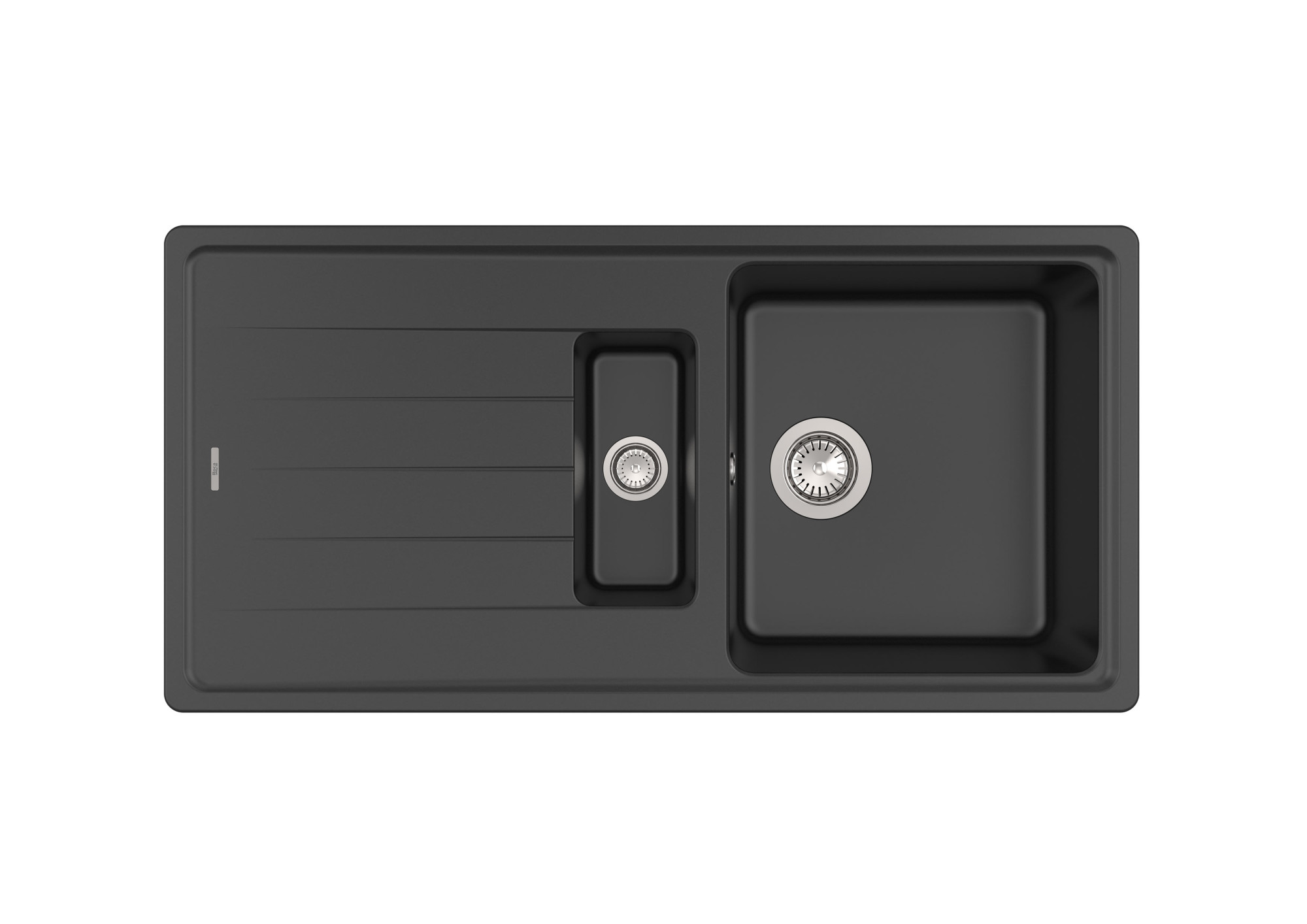 A880200940 Двусторонняя мойка с двумя чашами из QUARZEX® ROCA Bergen