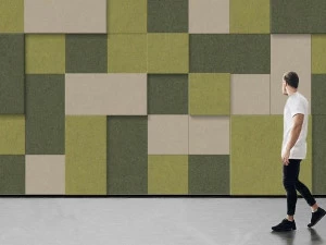 Slalom Акустическая стеновая панель из огнестойкого полиэфирного волокна Tailor made