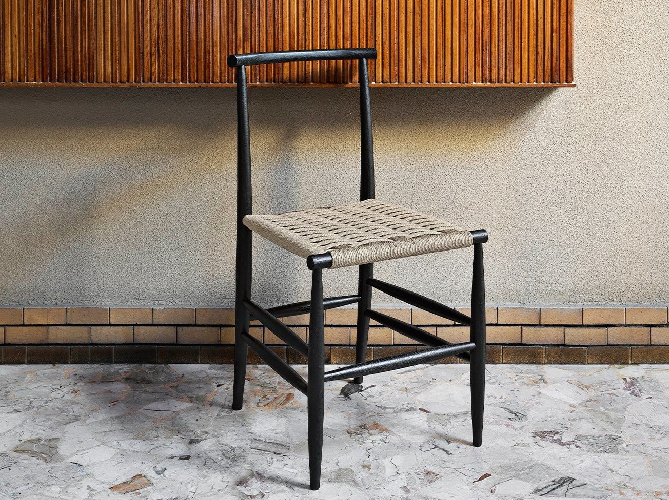 Стул из массива дерева Miniforms Красная Кожа ARCH-00093560 - Вид №1