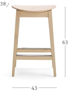 Billiani Табурет из бука Gradisca 626 - Вид №3