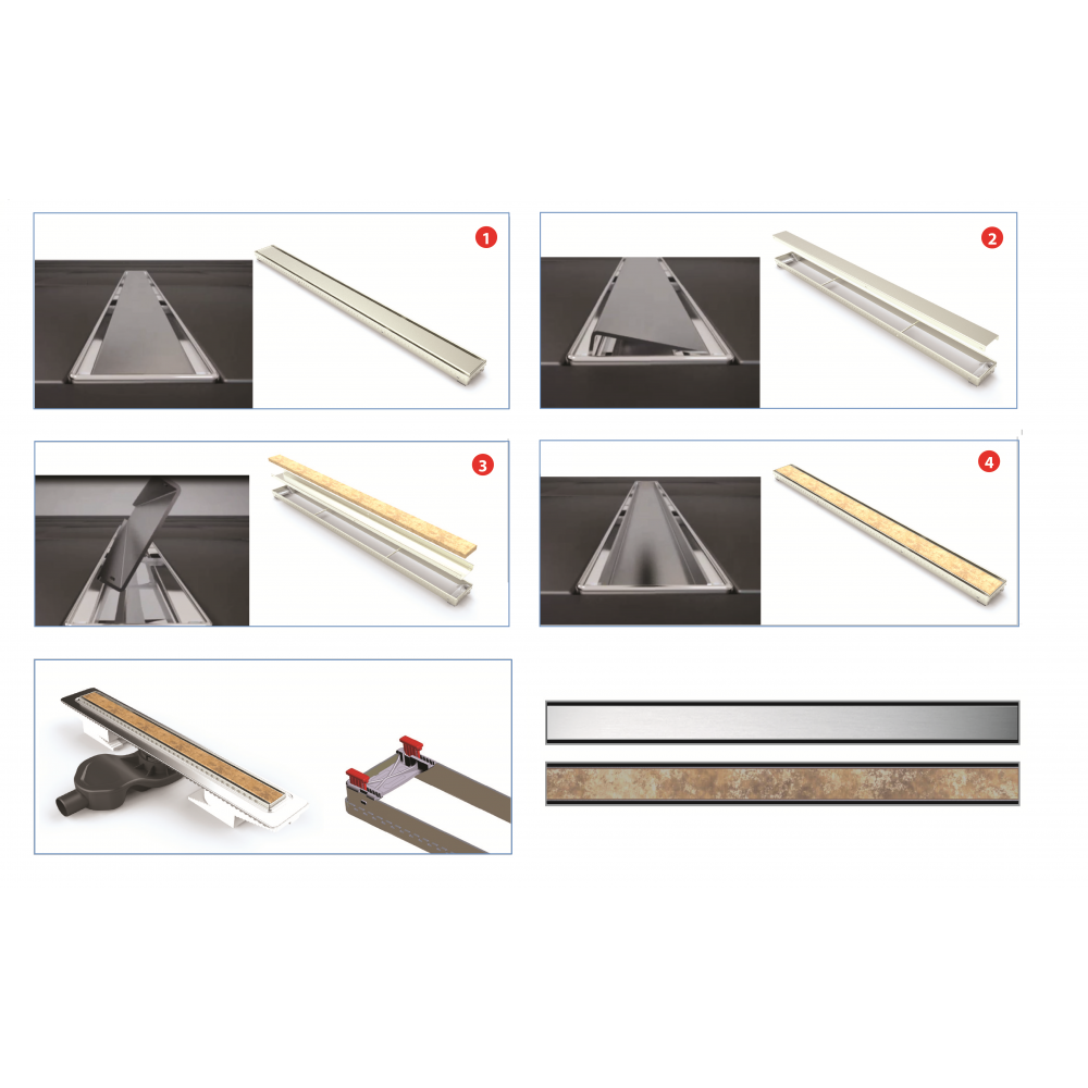 090116 Желоб водосток В1 Keramik 500  Berges B1 Keramik  - Вид №5