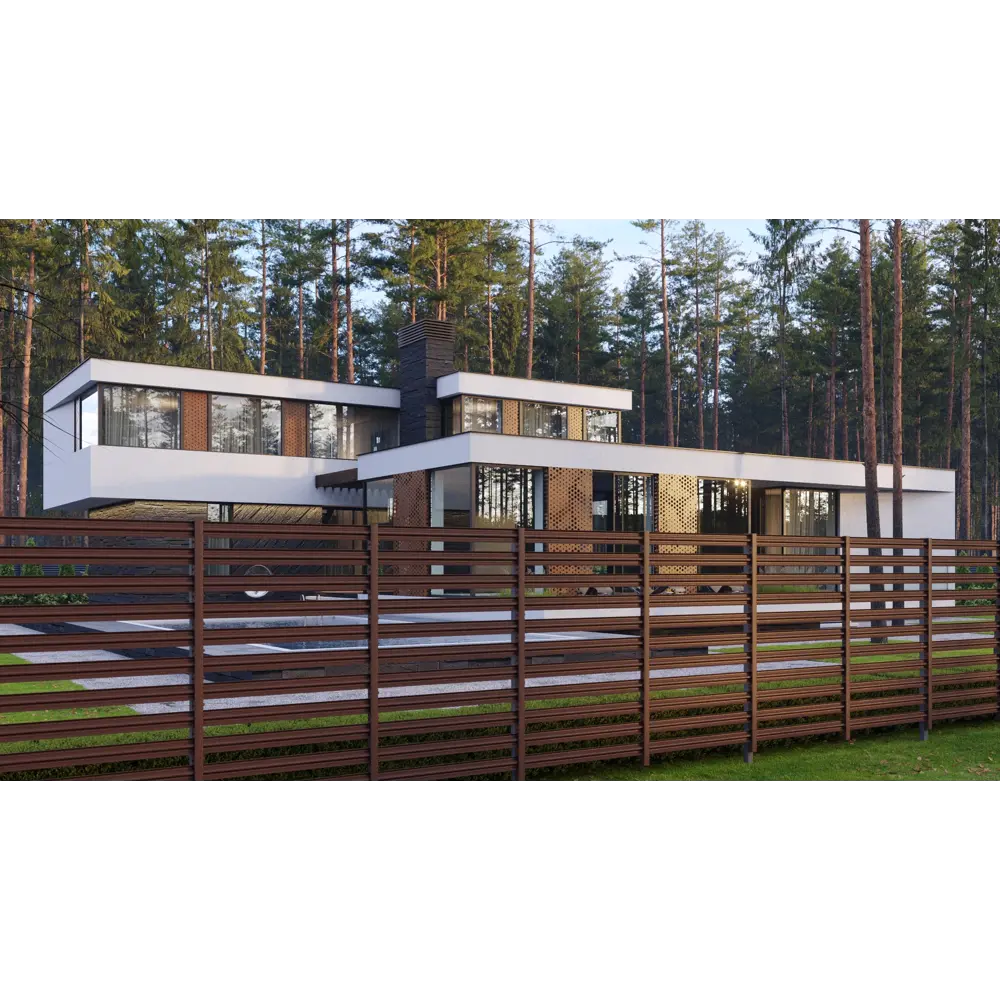 Забор-жалюзи Горизонт 2x2.5 м цвет коричневый 88698257 STLM-2209091 Santreyd  - Вид №1