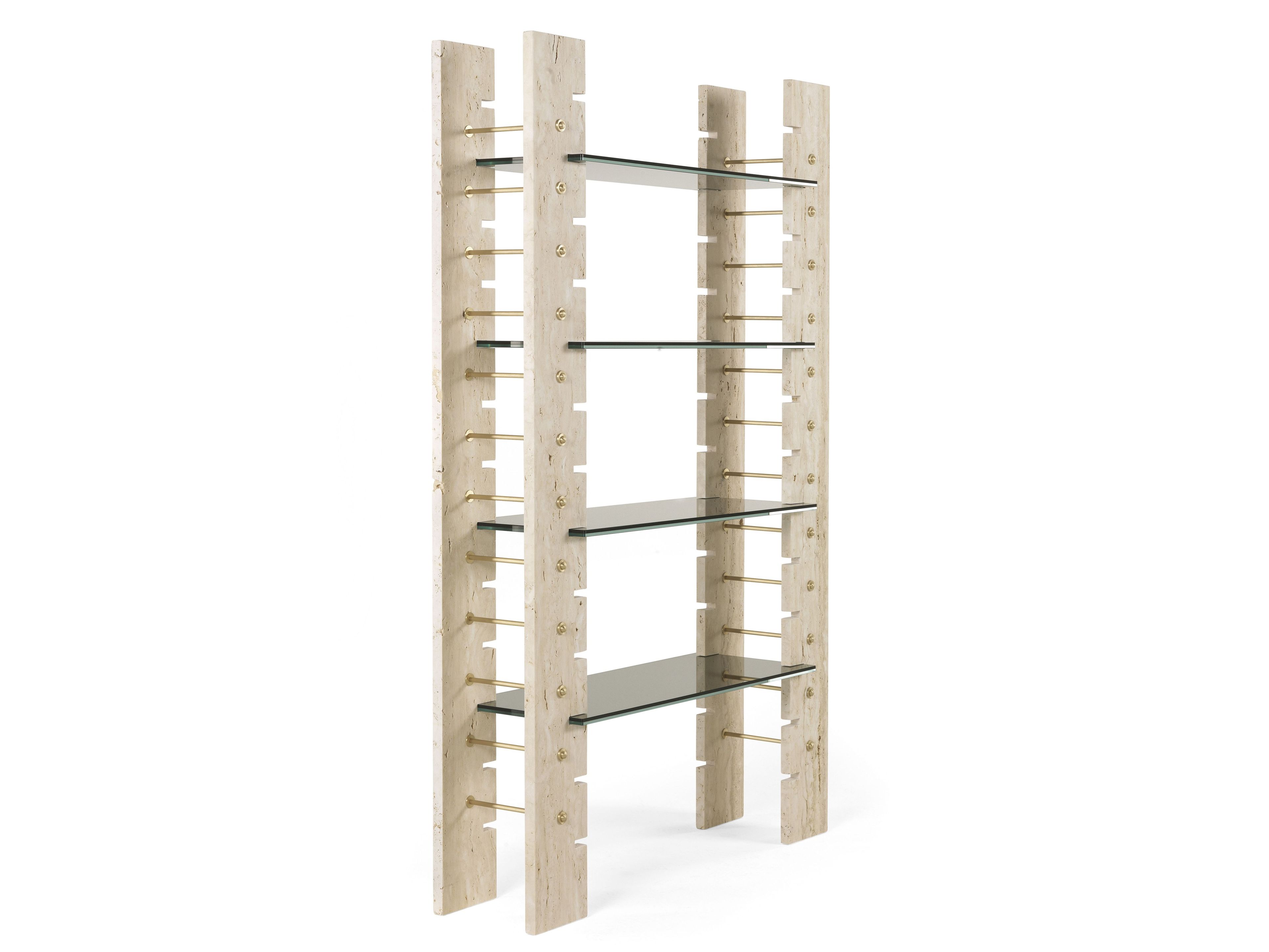 Книжный шкаф из травертина и стекла Gianfranco Ferré Home Fitzroy ARCH-00053509 - Вид №1