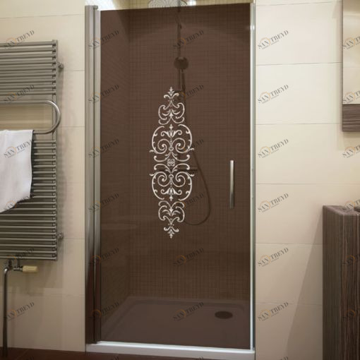 Стекло "Орнамент Декор" для шторки на ванну 50x160 TREND PEARL GV-861AR GUTEWETTER Santreyd 