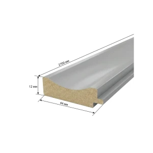 Профиль старт/финиш Волна МДФ серый 12x44x2700 мм