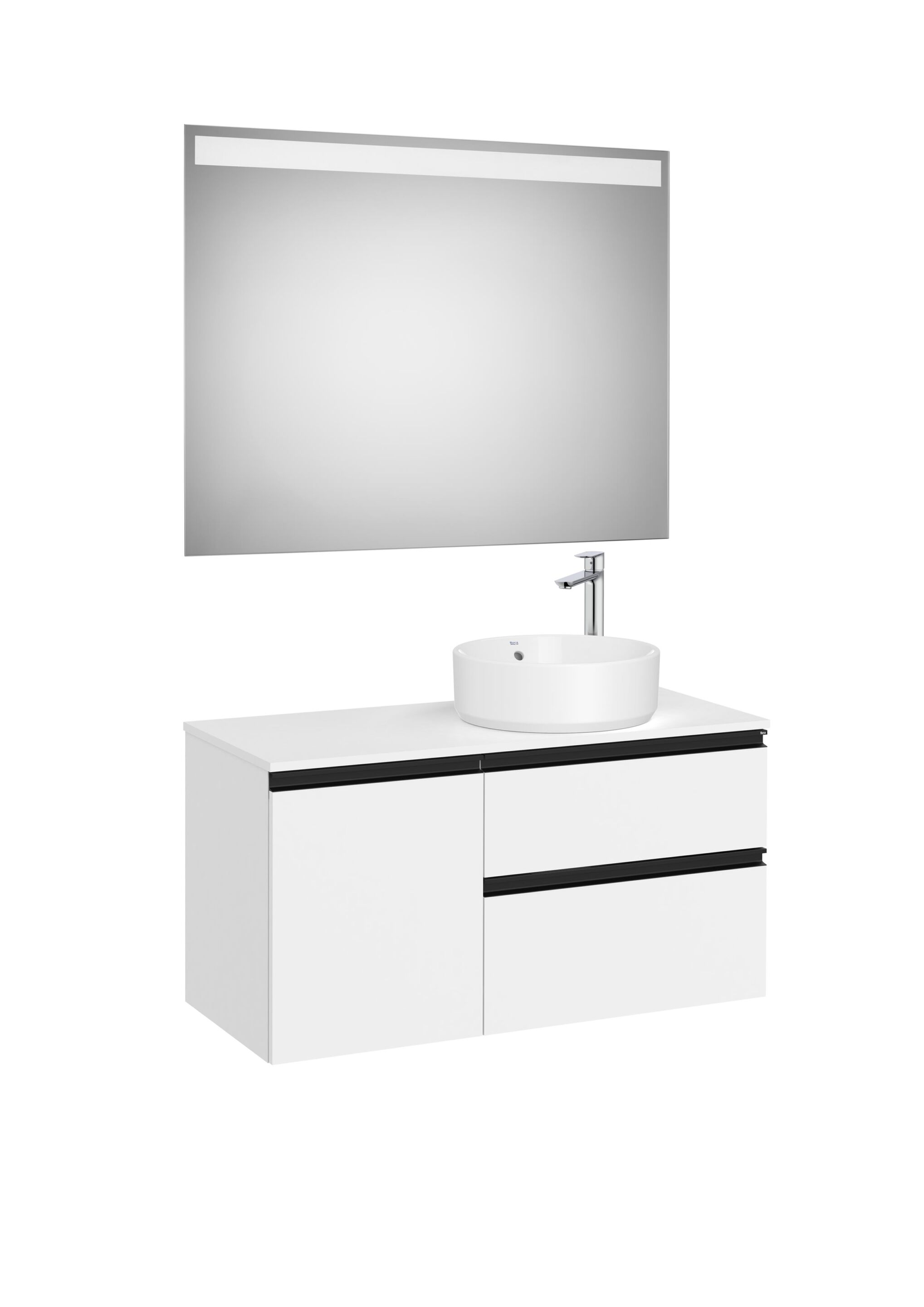 Деревянный умывальник с ящиками, дверцами, зеркалом и столешницей Roca The Gap ARCH-00083506 - Вид №6