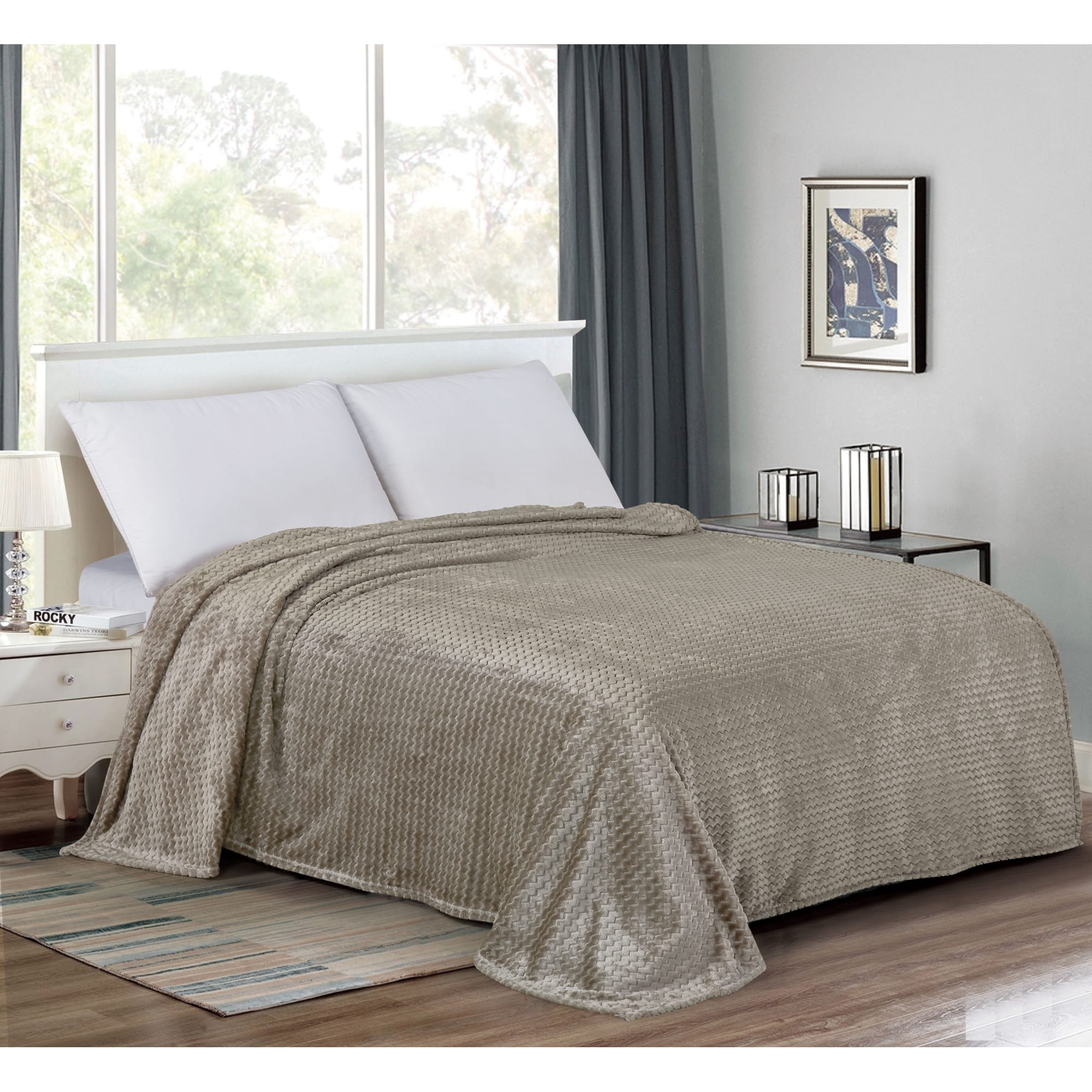 82391611 Плед «Велсофт», 150x200 см, полиэстер, цвет бежевый Santreyd  - Вид №7