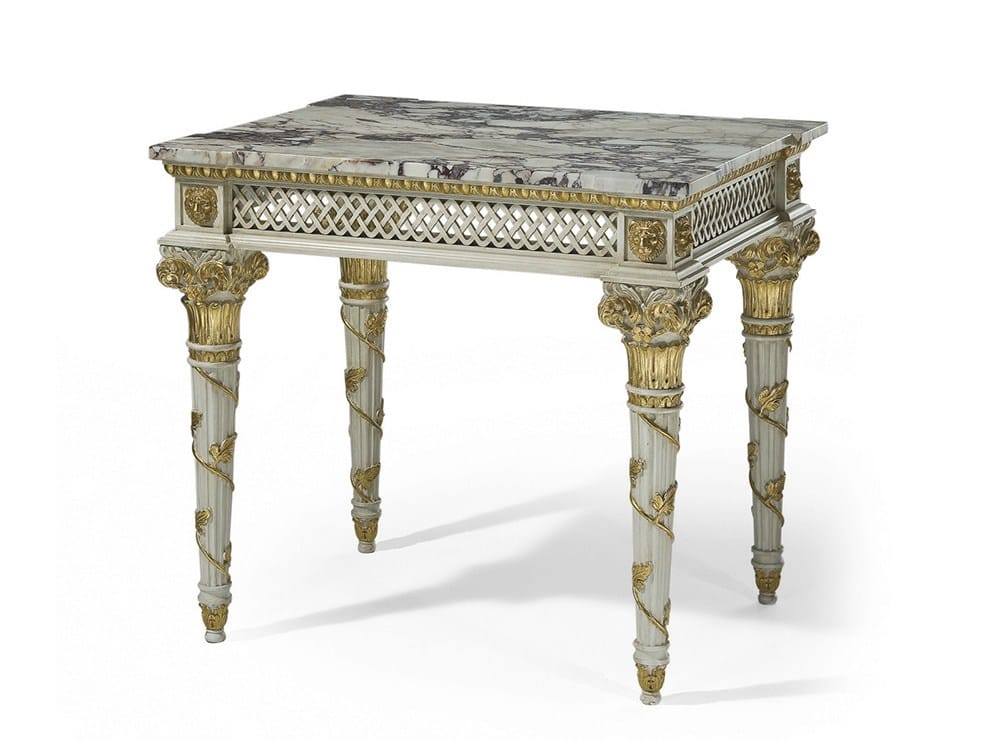 Лакированный журнальный столик с мраморной столешницей OAK Галерея ARCH-00113757 - Вид №1