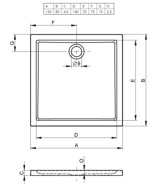 DA7800500000000 Поддон Riho Zurich Santreyd - Вид №1
