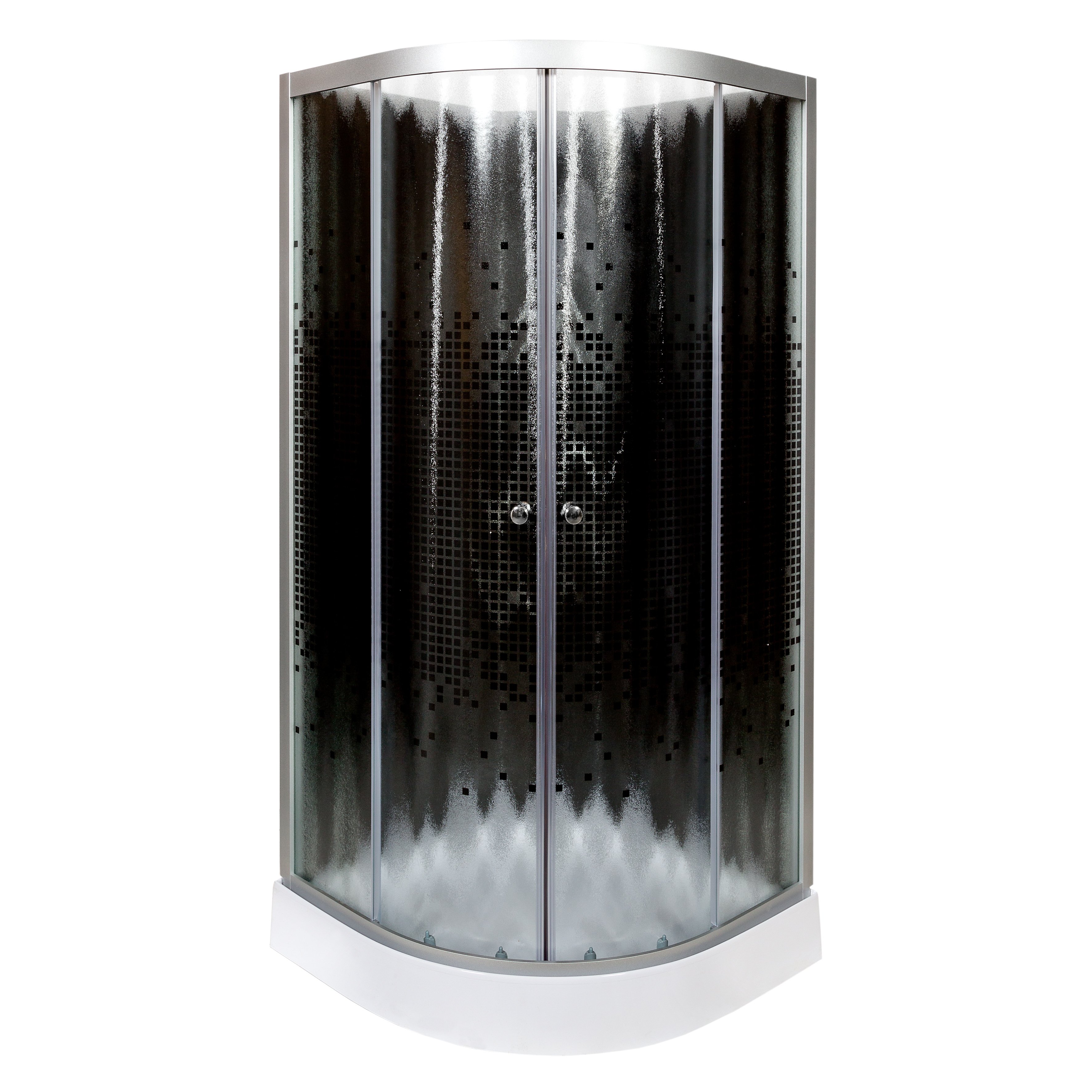 ЕМ4516 с гм. и эл. Душевая кабина DETO Серия EM L 801 N с гидромассажем BLACK - Вид №12