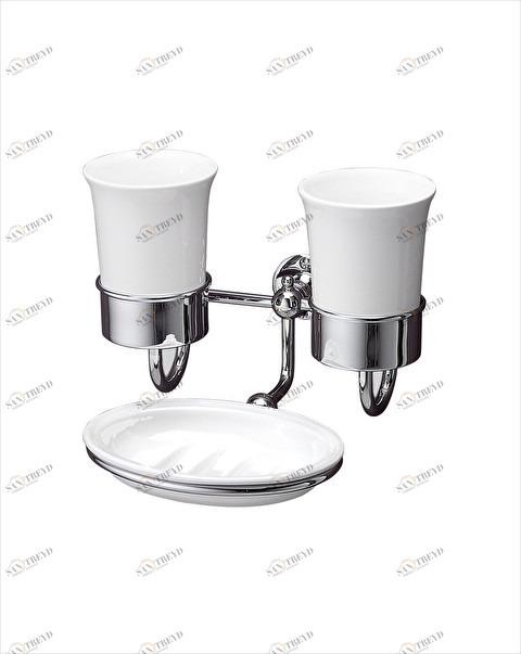 DD33055 Двойной стаканиз керамики и мыльница First Class Devon&Devon 