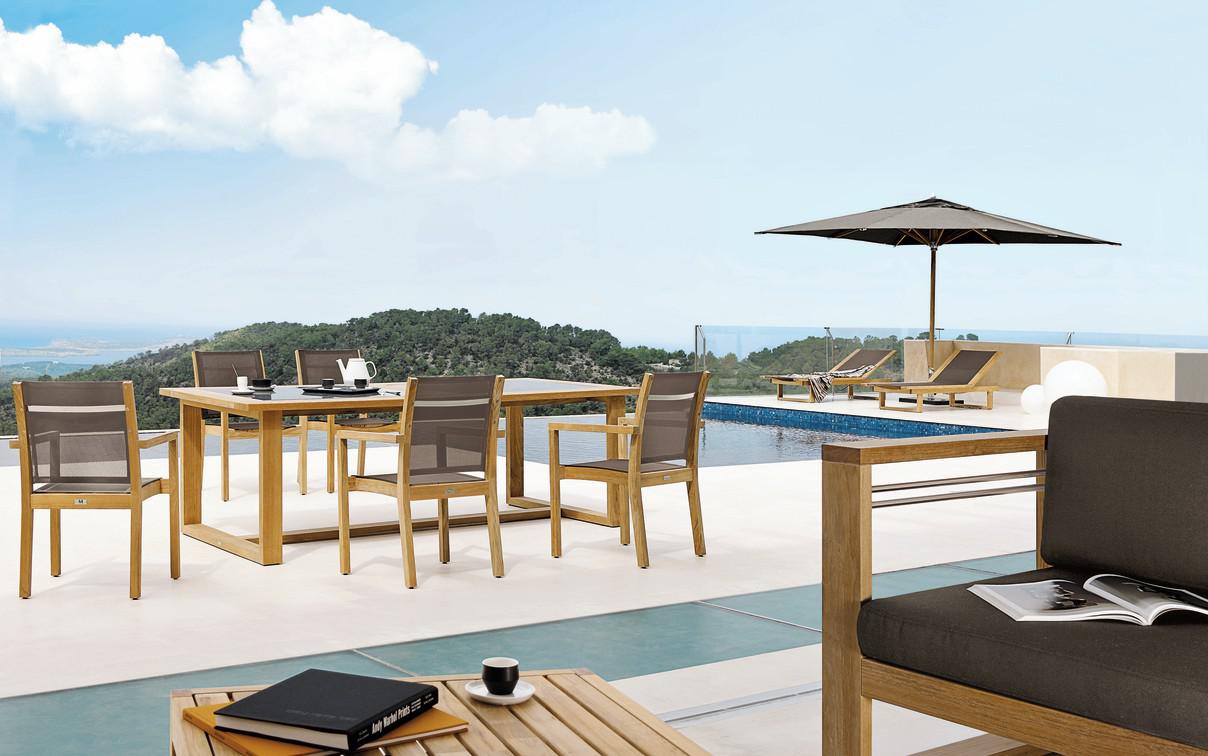 MNST91 Кресло из teakового дерева Manutti Siena - Вид №1