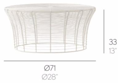 GANDIABLASCO Низкий круглый садовый столик из нержавеющей стали Aram sun-id-1347050 - Вид №13