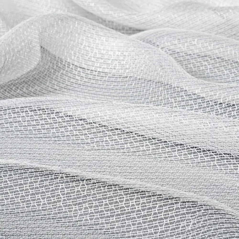 Тюль на ленте «Сетка» 250x280 см полиэстер однотон цвет белый GARDEN STLM-2083302 - Вид №2