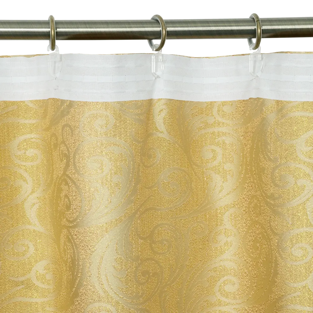 Штора на ленте «Барроко», 200х270 см, вензель, цвет жёлтый ТОРГОВЫЙ ДОМ ТЕКСТИЛЬ STLM-2195169 - Вид №4