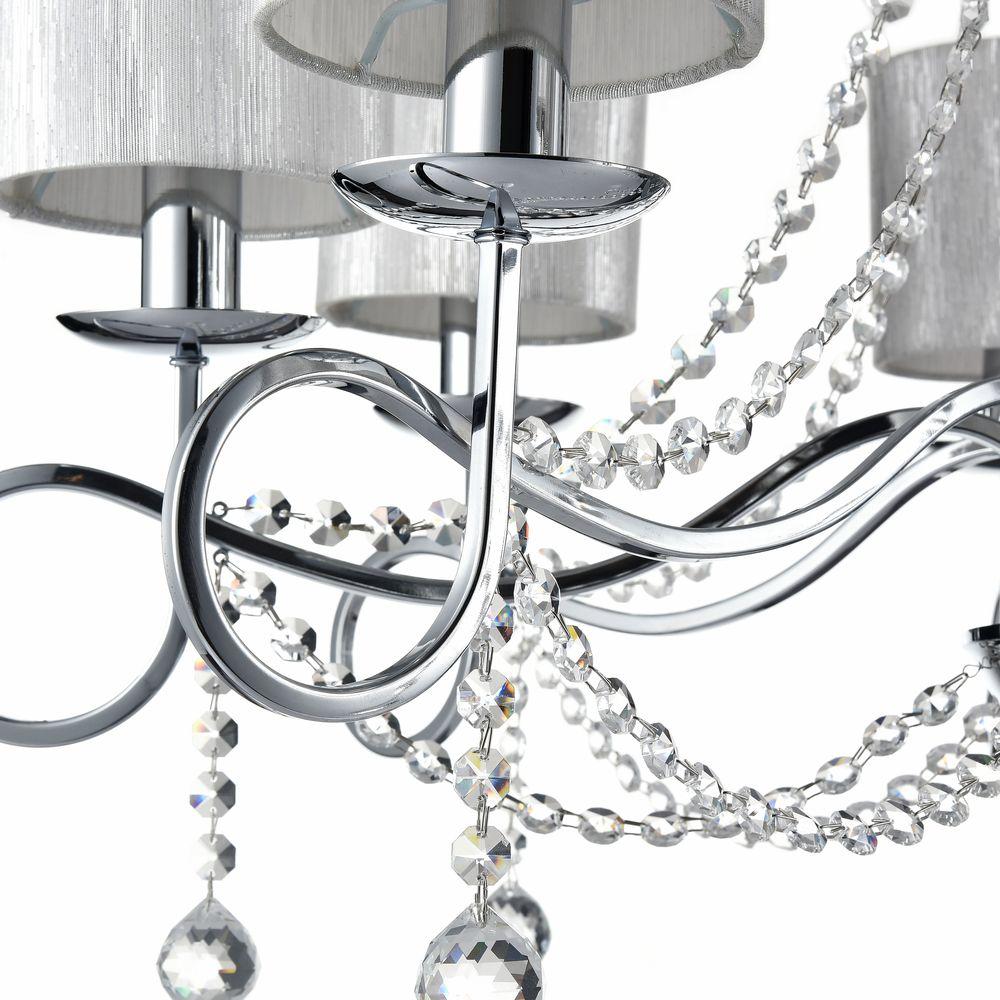 Подвесная люстра Freya Morel FR2907-PL-08-CH FREYA ДИЗАЙНЕРСКИЕ, MOREL 186737 Серебро  - Вид №2