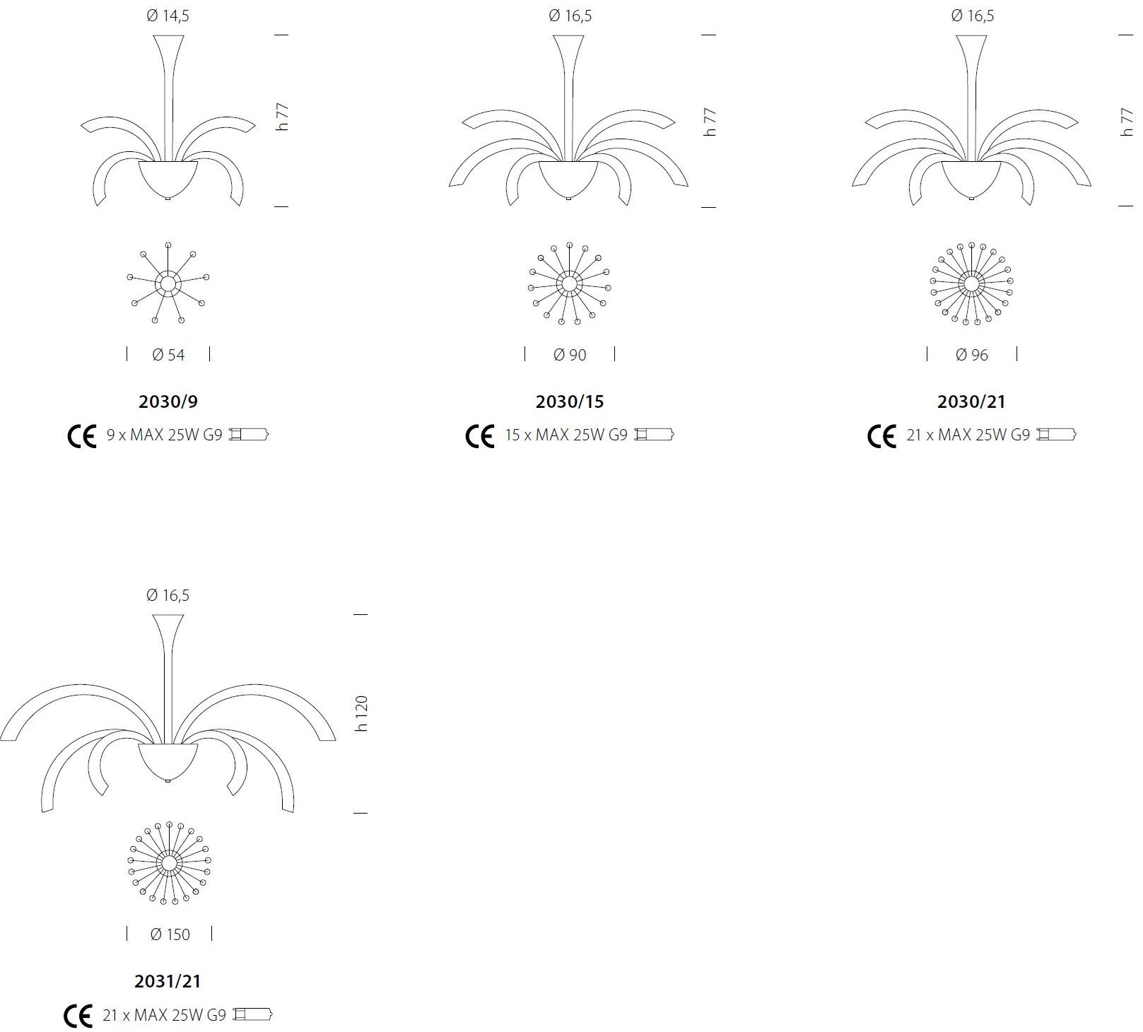 Sylcom Люстра из стекла Phoenix 2030/2031 - Вид №5
