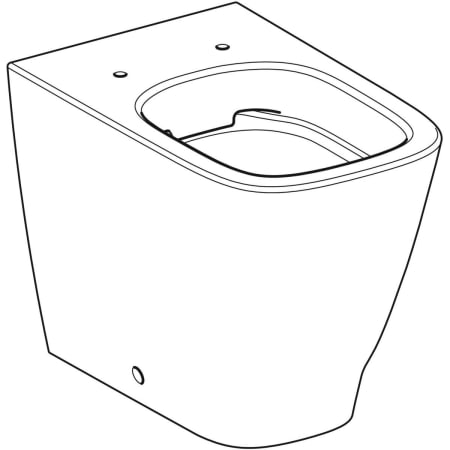 500.840.00.1 Напольный унитаз Geberit Smyle Square, приставной, закрытая форма, Rimfree Geberit  - Вид №1