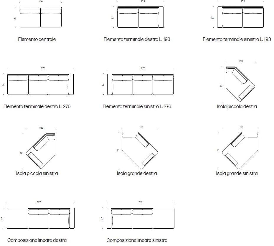 Driade Модульный угловой диван из ткани Fenix sun-id-1378452 - Вид №7