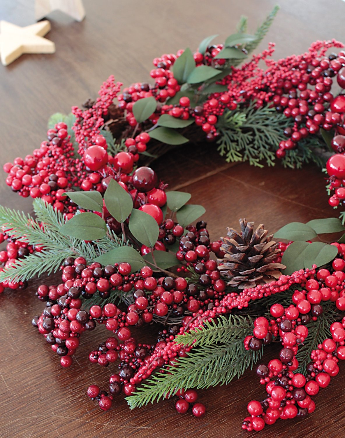 2005 444 a3 Венок из искусственных ягод, Ø 50 см, красный H-andreas 