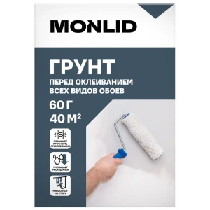 Грунт сухой для всех видов обоев MONLID 40 м²