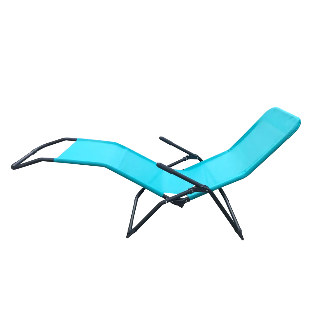 Шезлонг складной Naterial Fiesta 142x60x99 см сталь/ текстилен мятный 82575555 STLM-2143659 Santreyd  - Вид №3