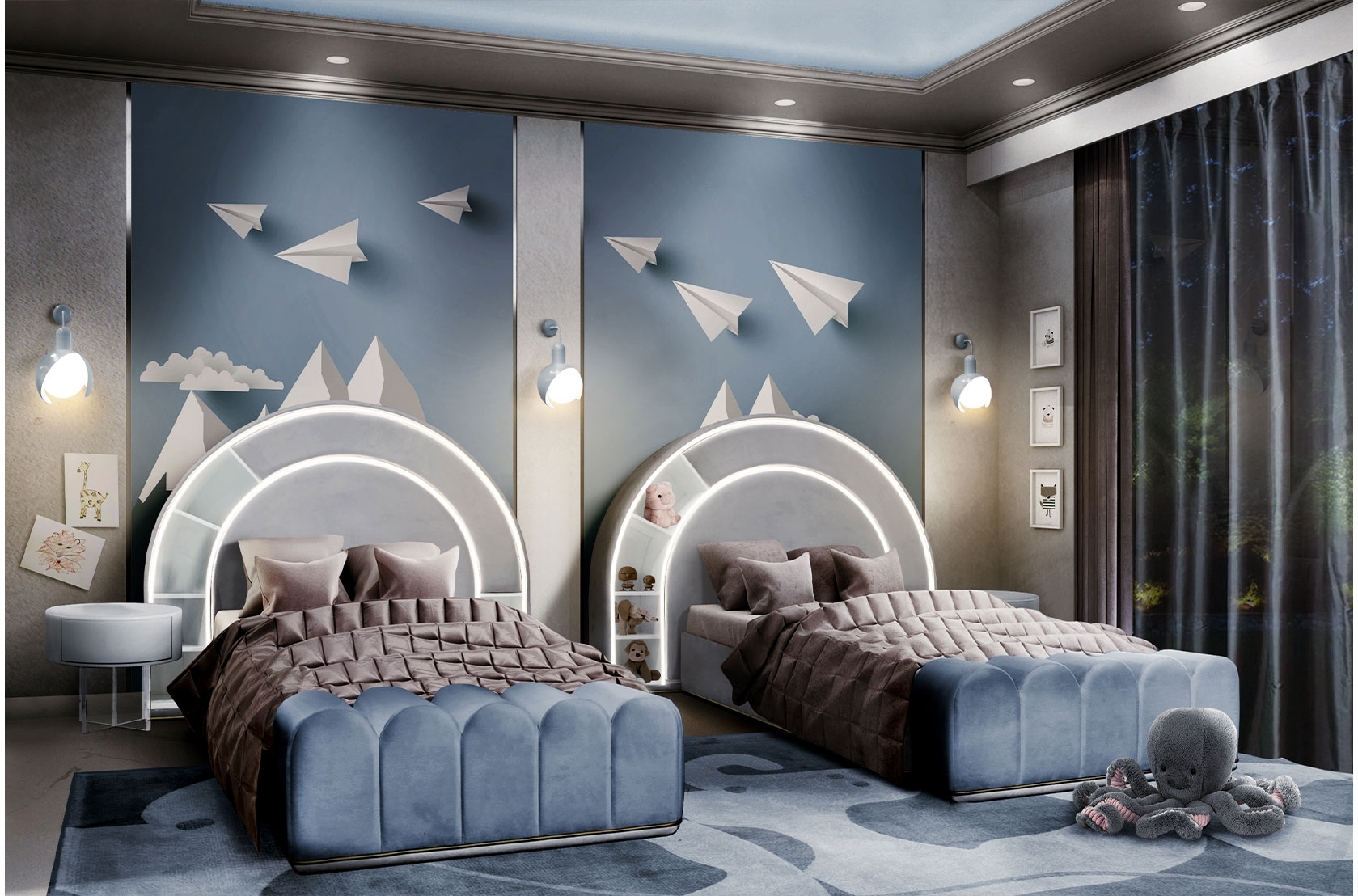 CIST596 Прикроватные тумбочки детские Облако Circu  - Вид №28