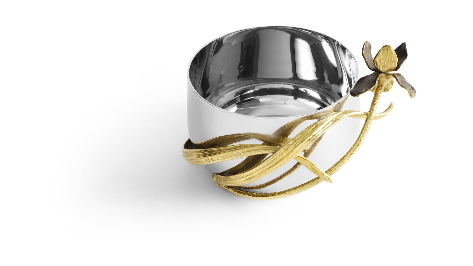 10663705 Michael Aram Чаша для орешков Michael Aram Черный ирис 14см, сталь нержавеющая Сталь нержавеющая  - Вид №1