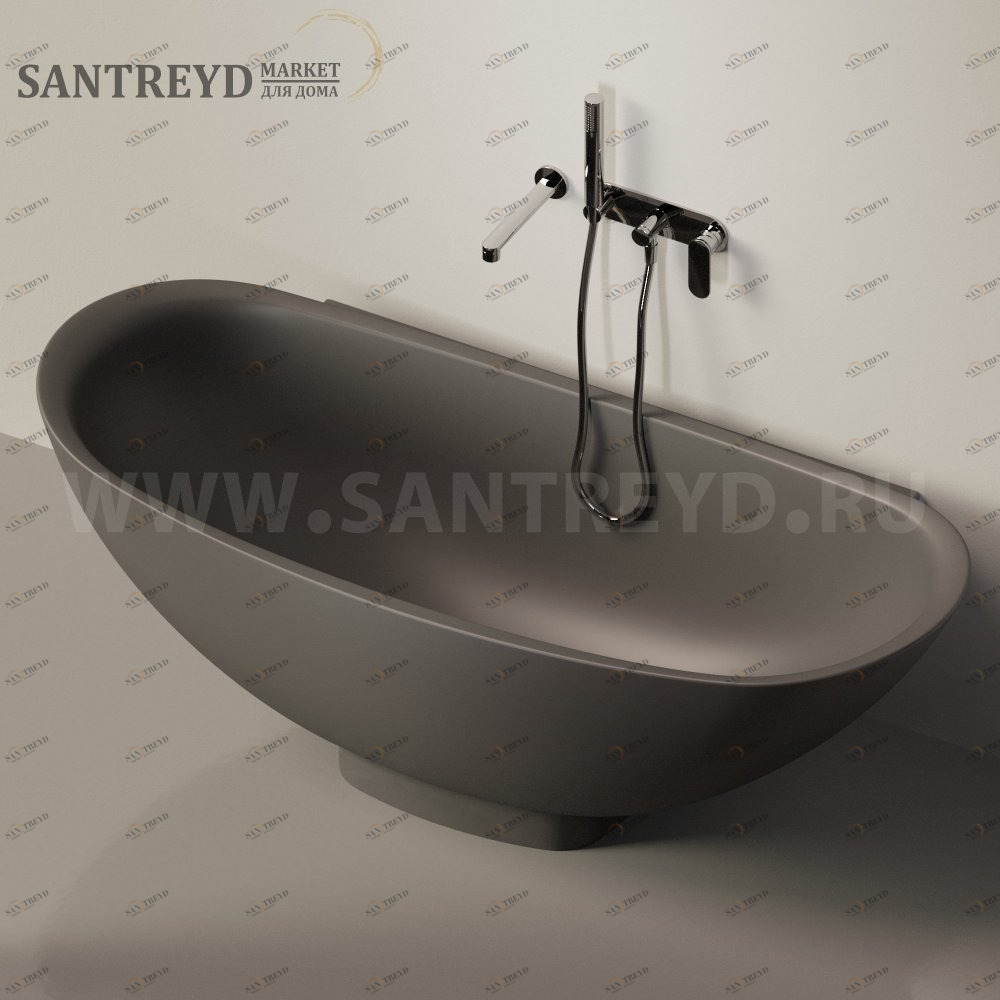 Ванна пристенная IO e SI графитовая Ceramica Flaminia IO707006