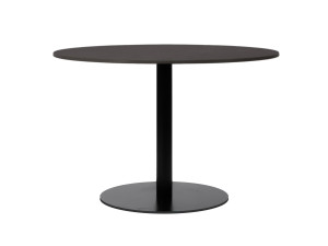 Стальной и деревянный круглый садовый стол