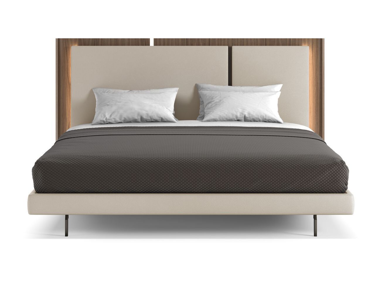 Деревянная двуспальная кровать со встроенным освещением Hurtado Evolution ARCH-00075283