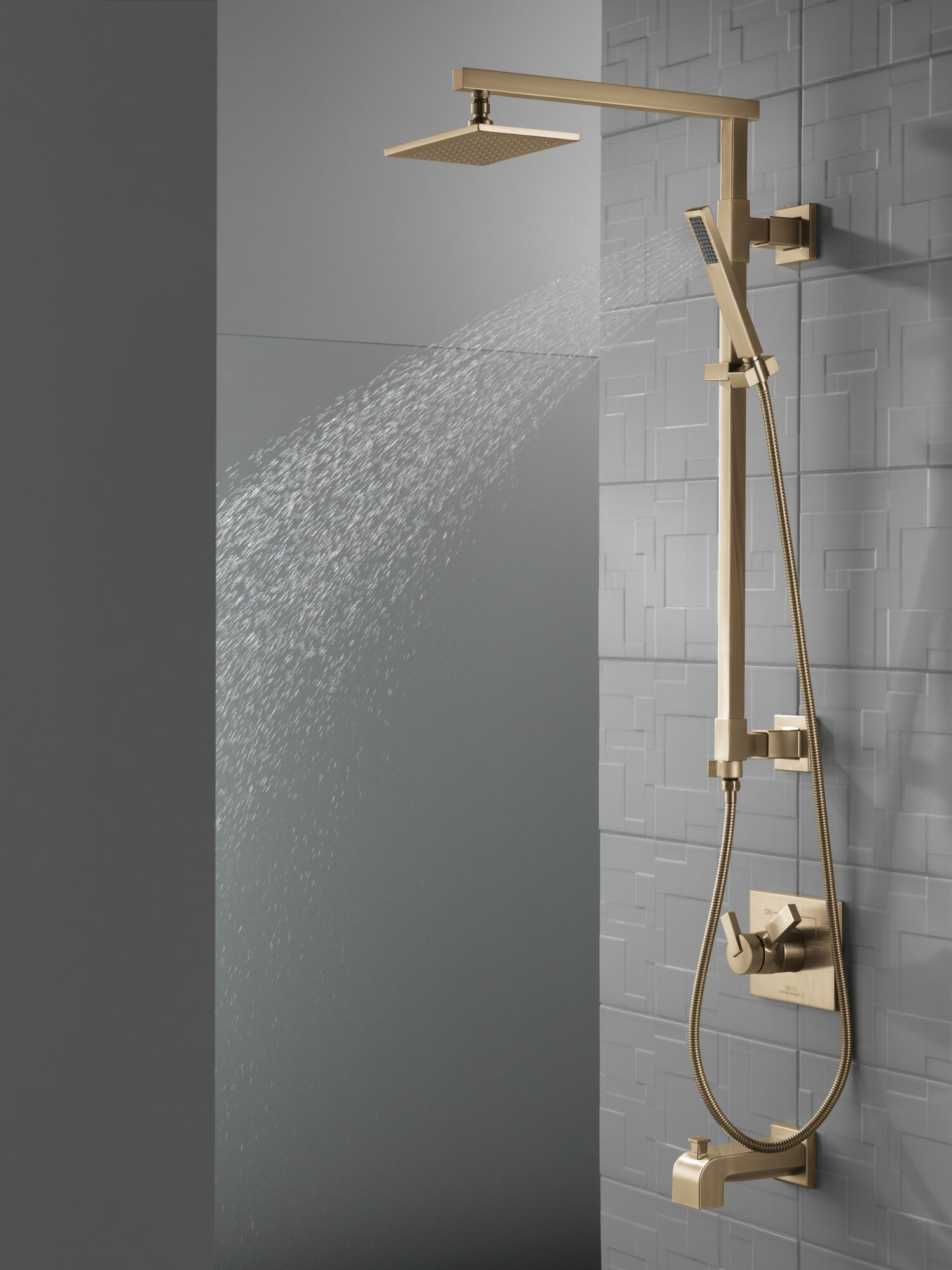 RP62954CZ Ручной душ - Прямоугольный - Римская ванна Delta Faucet Vero Шампанское бронза - Вид №2
