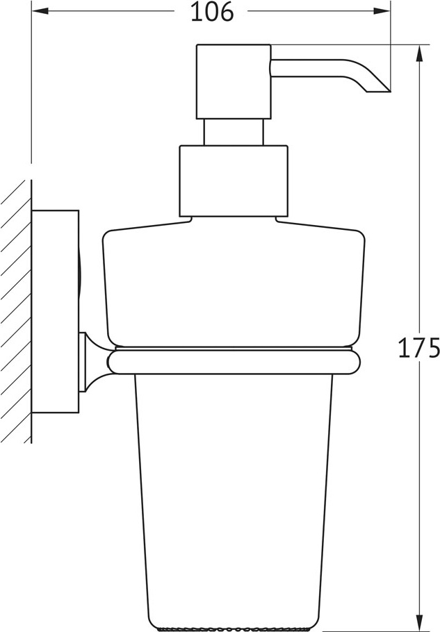 LUX 009 Держатель с дозатором жидкого мыла FBS Luxia - Вид №1
