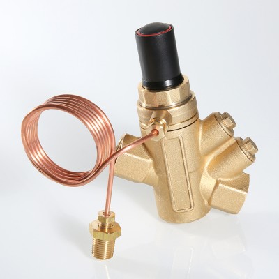 VT.043.G.0702 Автоматический регулятор перепада давления регулируемый Valtec 1 1/4”, 10-60 кПа, 15-6000 л/ч, с имп. трубкой 1 м  - Вид №4