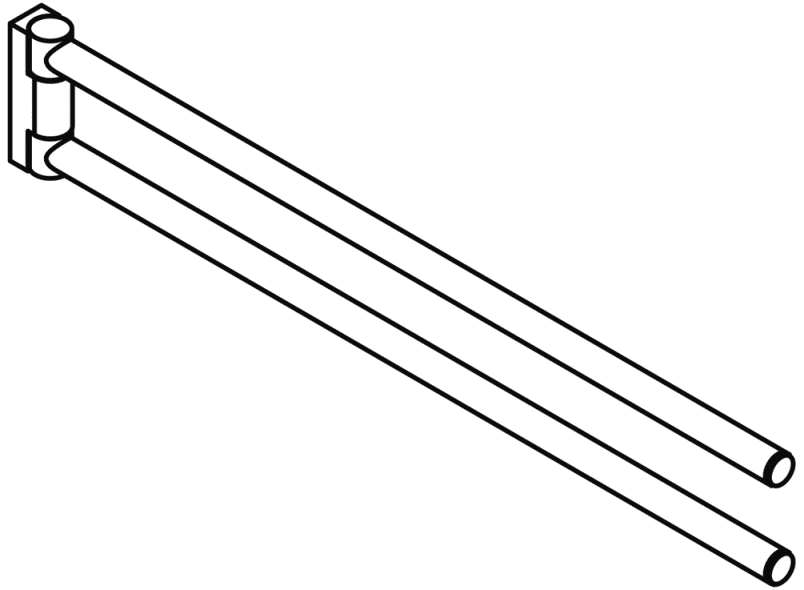 162.09.100XA вешалка для полотенец HEWI System 900 - Вид №4